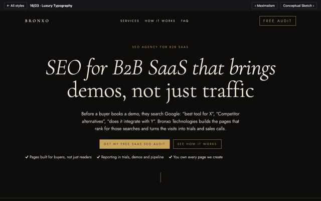 Preview of the Luxury Typography design