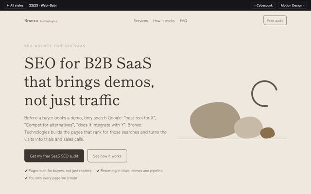 Preview of the Wabi-Sabi design